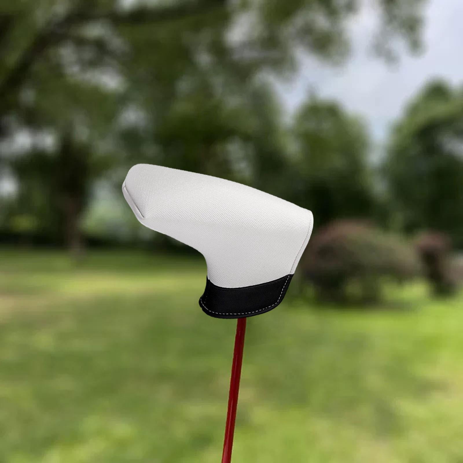 Baoblaze Mallet Putter Headcover, Golf Head Cover Easy to Cleaning Pu Leather, Protection 19x11x9cm
