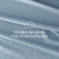 thumbnail image 4 of Noble Linens 4 Piece Solid Microfiber Bed Sheet Set, Light Blue, Queen, 4 of 11