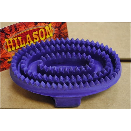 Soft Rubber Curry Comb - PURPLE HILASON HORSE TACK SOFT RUBBER JUNIOR CURRY COMB