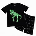 thumbnail image 3 of NIEWTR Toddler Boy Short Sets Boys Summer Dinosaur Outfits Cotton Short Sleeve Tops and Elastic Waist Shorts Matching Set（Green,3-4 Years), 3 of 9