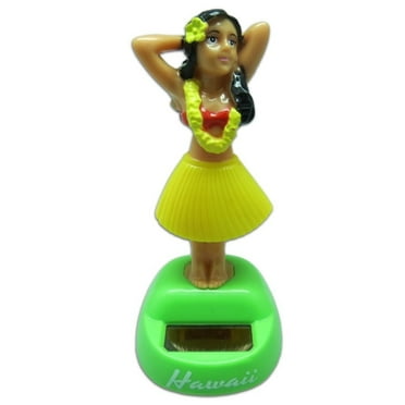 Solar Hawaiian Hula Posing Dashboard Doll