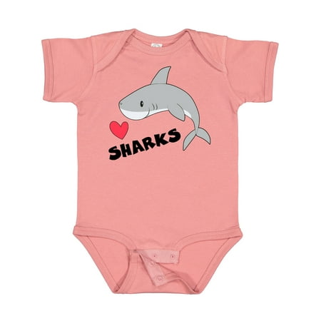 

Inktastic Love Sharks Cute Gift Baby Boy or Baby Girl Bodysuit