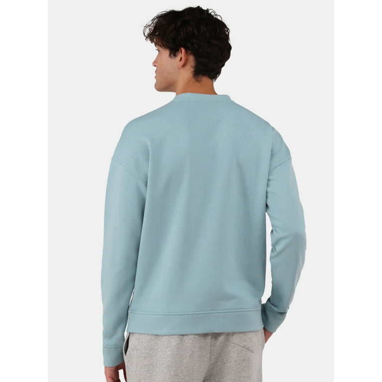 NN07 No Nationality Robin Crew Fleece Lined Crewneck Sweatshirt XXL Ice Blue outlets NEW