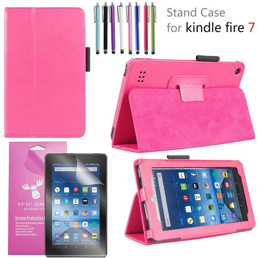 EpicGadget Case for  Fire HD 8 2018/2017 8th and 7th Generation Auto Sleep/Wake Deer Fire HD 8 PU Leather Folding Folio Smart Cover Case For Fire HD 8 Inch 2018/2017 Release 