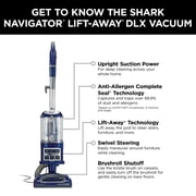 Shark Navigator Lift-Away Deluxe Upright Vacuum, Pet Friendly, Large Dust Cup, Swivel Steering, HEPA Filter, NV360 Blue