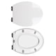 thumbnail image 4 of Injueey Tapa de inodoro Worallymy, asiento de plástico grueso, tapa Universal de bajo ruido con tornillos de base Juegos de accesorios de baño, 4 of 6