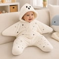 thumbnail image 6 of Baby Star Suit Starfish Bunting Romper Halloween Footie Jumpsuit Zip up Winter Warm Wearable Blanket (0-3 Months), 6 of 8