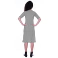 thumbnail image 4 of Moomaya Womens Straight Short Sleeve Dress Plain Casual Relaxed Fit Dresses w/ Pockets, 4 of 7