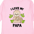 thumbnail image 4 of Inktastic Cute Sloth I Love My Papa with Green Leaves Boys or Girls Long Sleeve Toddler T-Shirt, 4 of 5