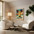 thumbnail image 3 of Retro Beach Drink Print: Timeless Island Charm - Illustration Tropical Cocktail Vintage Poster Summer Beach Palm Tree Fruit Oak Framed Wall Art Print 16 x 24 inches, 3 of 59