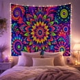 thumbnail image 2 of Mandala Fills Mandala With Radiating Petals Sharp Flame, Mystical Fantasy for Space Lovers, Galaxy Room Decor, Valentine's Day Gift, Tapestry Wall Hanging for Bedroom and Dorm, 2 of 7