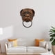 thumbnail image 4 of Llamador de puerta de diseño antiguo con forma de perro decorativo, adorno de pared de resina Bulldog inglés, 4 of 8