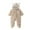 03Khaki, variant on Hicidod Baby Rompers Unisex Cute Bear Ears Fleece Hooded Footie Infant Jumpsuit Winter Warm Long Sleeve Snowsuit Bodysuits