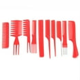 thumbnail image 4 of FOMIYES 20Pcs Hair Comb Red Plastic Material Hairdressing Comb with Comfortable Handle for Hair Care, 4 of 5