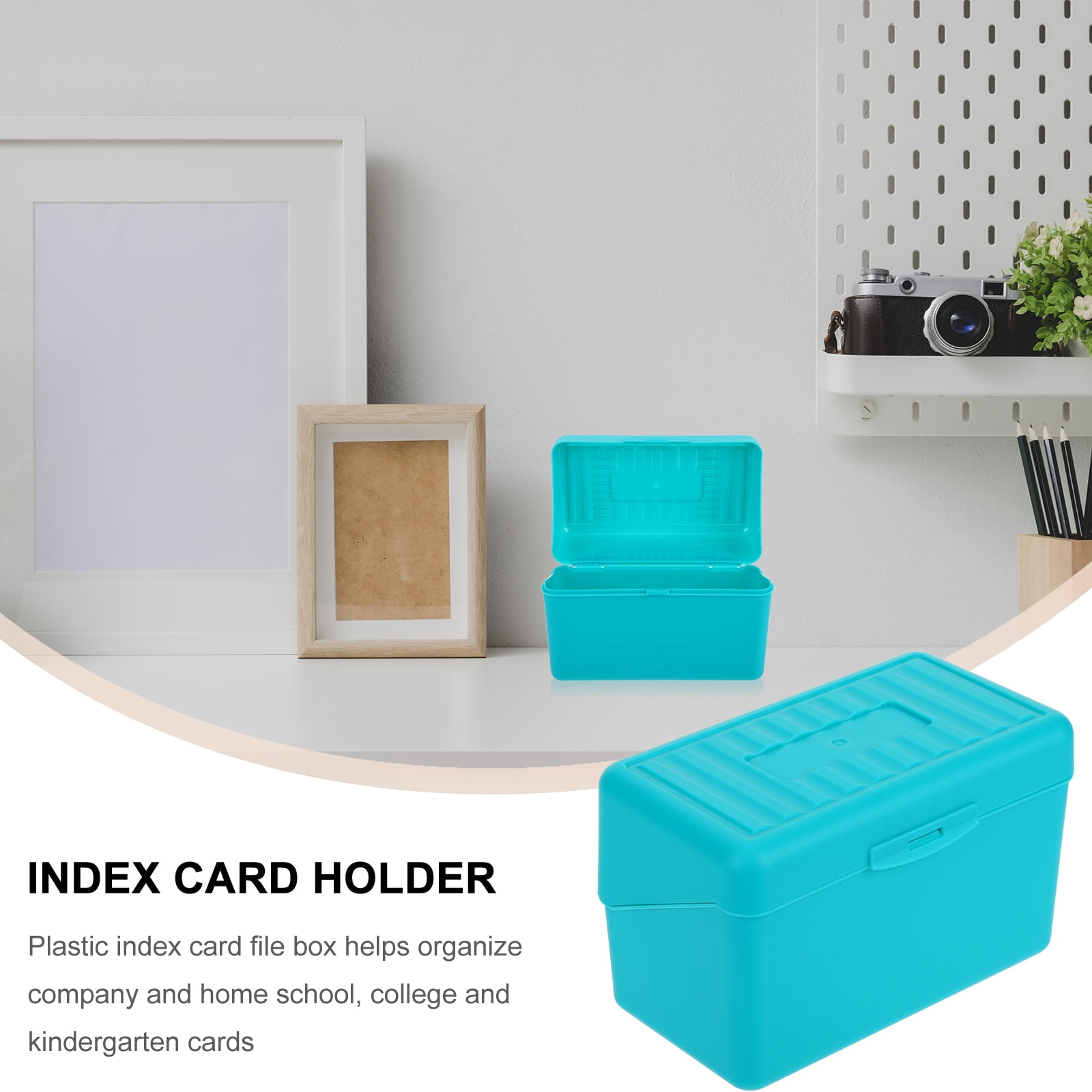 WRISTBIQUE  Card Storage Box 8pcs Flash Card Case for Home Business Use 5.7×3.5×6.7in
