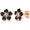 *Black, variant on Pink Flower Earrings for Women, 925 Silver Plating Stud Earrings, Cute Plumeria Earrings For Women, Cherry Blossom Hypoallergenic Stud