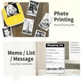 thumbnail image 4 of LAICAIW Bluetooth Thermal Mini Printer with 3 Rolls Thermal Paper-Portable Mini Sticker Printer Machine-Wireless Pocket Mini Printer for iPhone, T02 Yellow Mini Thermal Printer for Journal, Memo, Ph, 4 of 7