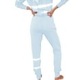 thumbnail image 3 of Niuer Ladies Nightwear Suit 2 Pieces Pajamas Set Crew Neck Pjs Elastic Waist Trousers Home Clothes Sleep Sleepwear Outfits Sky Blue XXL, 3 of 6