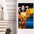 thumbnail image 1 of Woman in Yellow with Jewelry - Portrait Canvas Art Print, 1 of 3