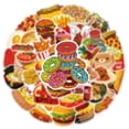 thumbnail image 5 of 50 pegatinas de comida y frutas para niños, pegatinas realistas de comida y frutas para álbumes de recortes, pegatinas grandes de comida y verduras lindas para botellas de agua Waterpro, 5 of 5