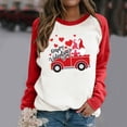 thumbnail image 2 of RKSTN Chandail en Molleton de la Saint-Valentin pour Femmes Mode Imprimé Lettre et Cœur Chandail en Molleton Manches Longues Col Rond Tops, 2 of 4
