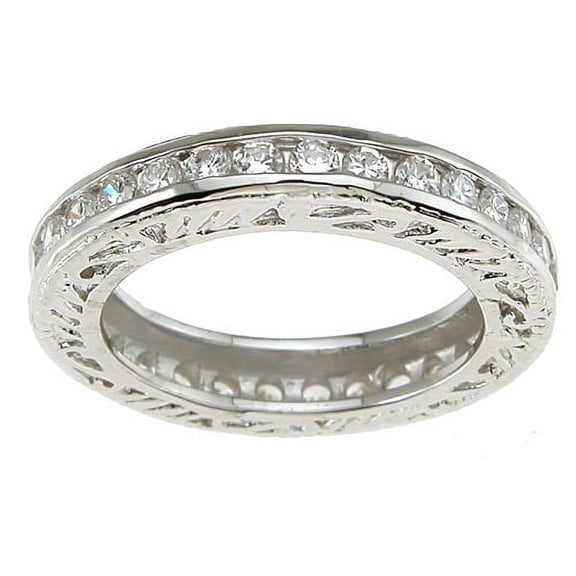 925 Sterling Silver Cz Eternity Bands for Women & Wedding Ring Make Great Valentines Gift for Women