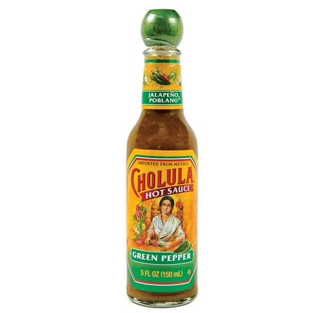 Pack of 2 Cholula Green Pepper Hot Sauce, 5 oz (Package May Vary)