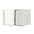 thumbnail image 4 of 925 Sterling Silver Polished Flat Band 12mm Comfort-Fit Flat Size 7 Band Ring Ring for Women and Men, 4 of 5