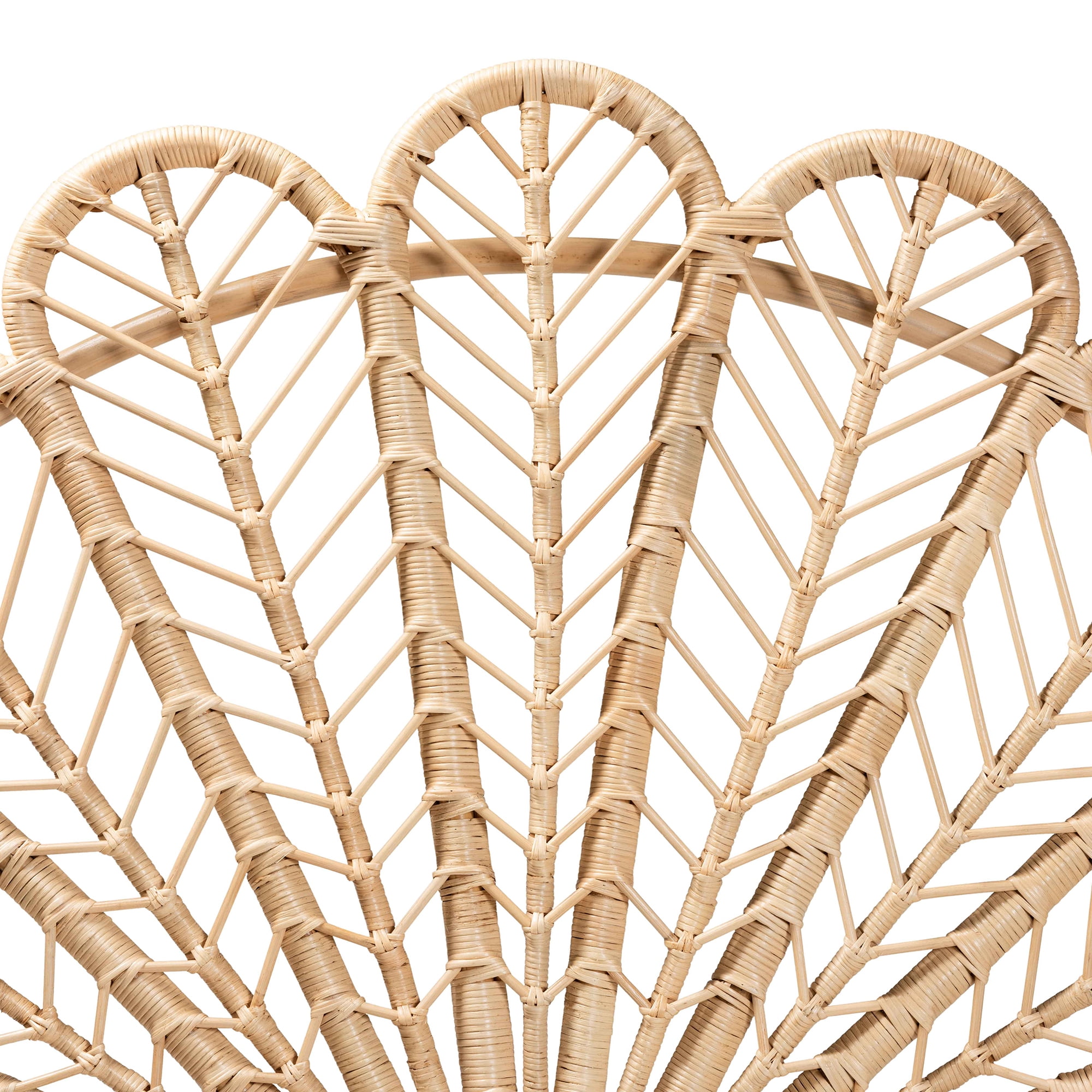 bali & pari Variel Rattan BOHO Headboard, Queen Size, Natural Brown