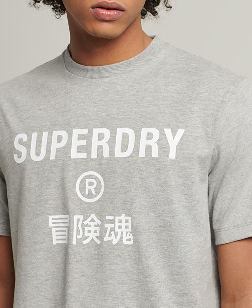 Superdry Mens Code Core Sport T-Shirt 07Q-GRY-L