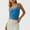 Blue, variant on Women Tank Top Ribbed Tank Tops for Women Square Neckline Crop New Camisole Wear Knitting Solid Color Bottoming Crop Top Womens Basic Tank Tops Blouses for Women Casual Coffee M