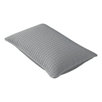 LAMIRO Memory Foam Pillow Cover,Toddler Pillow Cover for 29.13in*18.89in,Small Pillows for Kids,Gray