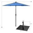 thumbnail image 2 of Gymax 9 Ft Patio Table Market Umbrella w/ 18 Solar LED Lights & Heavy-duty Base Blue, 2 of 9