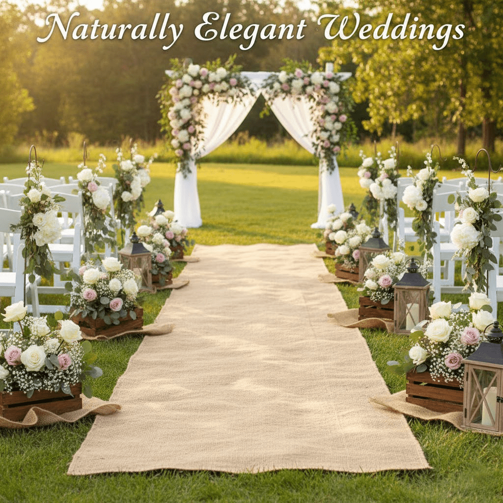 AK Trading Co 72 Inches Wide Natural Burlap Fabric 10 Yard for Weddings Crafts Home