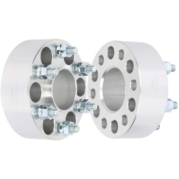 SCITOO 6x4.5 Wheel Spacers 2 inch Thick Hub Bore 66.1mm with 12x1.25 Studs, Silver 6 Lug Hubcentric Wheel Spacers Fit for Xterra 2005-2015 for Frontier 2005-2016 - 2Pcs