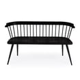 thumbnail image 2 of Bowery Hill Mango Wood Black Bench Rectangular Spindle Back 51.25"x17"x30.25" Unassembled, 2 of 8