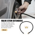thumbnail image 2 of 1 Juego de manguera de extensión para inflador de vástago de válvula de neumático, 60cm, 24 ", con conector no desinflable para coche y moto, 2 of 7