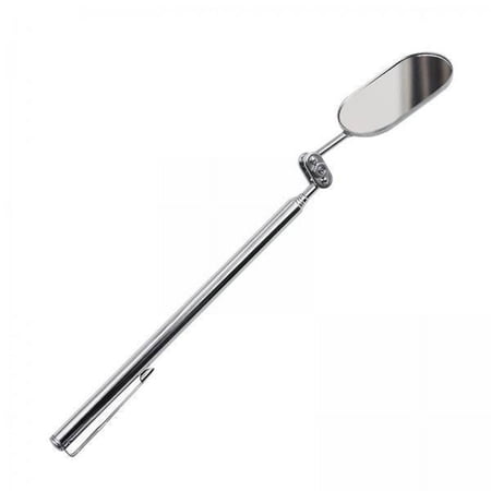 Dickly 2xTelescoping Inspection Mirror Mechanics Mirror 360 Degree Swivel Extends Up to 24 Inch Multipurpose Metal Adjustable Flexible 2 Pcs