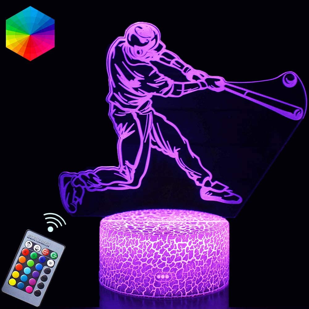 Baseball Gifts, Baseball Gifts for Boys 16 Colors Baseball Lamp Baseball  Stuff Room Décor Teen Girls Girl Room Décor Kids Bedroom Décor Birthday  Christmas Gifts Room Decoration 6-8 8-12 12-14 Years 