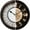 Oil Rubbed Bronze, variant on PresenTime & Co 12.6" Indoor Luminous Clock, Silent no ticking, Paris sage green, Lighted Clock with Smart Sensor to turn on/off lights in Low/bright light.