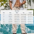 thumbnail image 4 of Horkkom Mens Linen Pants Breathable Elastic Waist Drawstring Pants Summer Casual Loose Beach Pants with Pockets XXL, 4 of 6