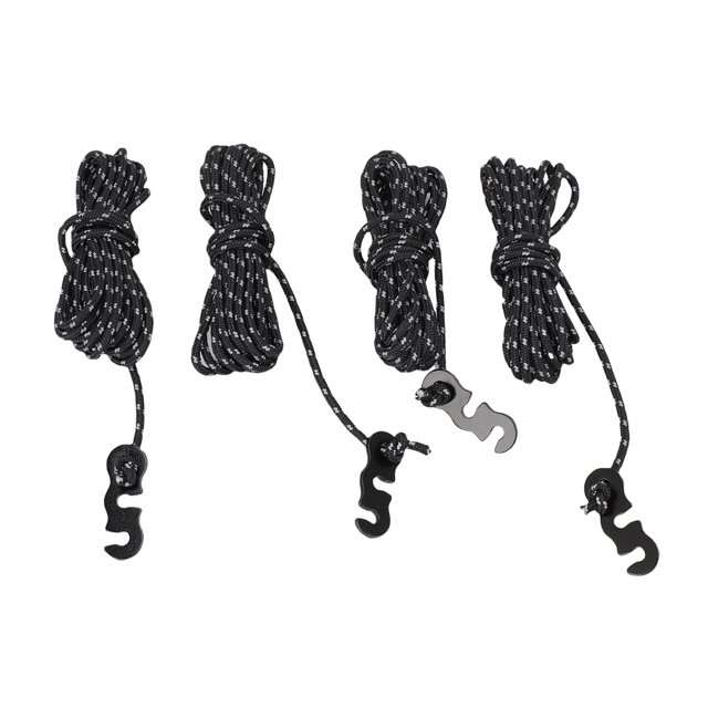4Pcs Reflective Tent Ropes, 9.8ft Adjustable Windproof Nylon Tie Down Cords for Camping Canopy Tarp Outdoor Gear