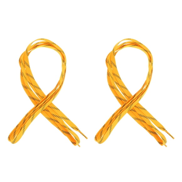 CIMAXIC 1 Paire de Lacets Professionnels pour Patins de Hockey sur Glace, Lacets Cirés Antigel Anti-Fracture pour Sports, Ski, Hockey (Jaune, 96 Pouces), 96.06 Pouces X 0.39 Pouces X 0.2 Pouces