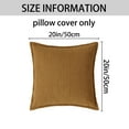 thumbnail image 6 of Unique Bargains Striped Decorative Throw Pillow Covers Pack of 2 Dark Yellow 20" x 20", 6 of 6
