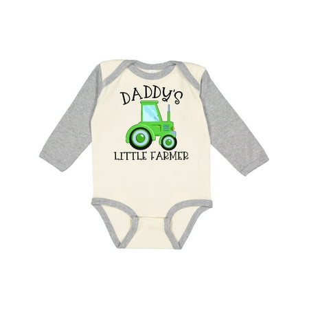 

Inktastic Daddy s Little Farmer- Green Tractor Gift Baby Boy or Baby Girl Long Sleeve Bodysuit