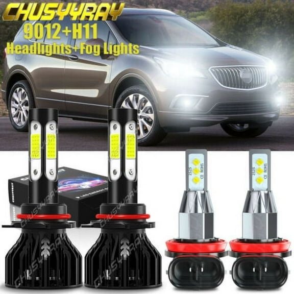 For GMC Acadia 2013 - 2015 2016 2017 2018 LED Headlights   Fog Light Bulbs