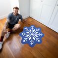 thumbnail image 4 of Winter Snowflake Bathroom Rug Snowflake Bath Mat Non Washable Rugs Welcome Decorative White Gray Doormat for Home Xmas Kitchen Decor Holiday Decorations,26inch - Blue, 4 of 7