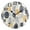 Black, variant on Circle and Dot Doodle Round Wall Clock Battery Operated Silent Non-Ticking Bedroom Office Kitchen Home School Decor 10"(Gold)