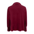 thumbnail image 4 of VISALY Women's Cowl Neck Velvet Tops Business Dressy Casual Blouses Tunic Tops Smocked Tops Long Sleeve Shirts Trendy Elegant Shirts Wrinkle Free Blouses Slim Fitted Blouses Fall Outfits Wine L, 4 of 5