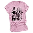thumbnail image 2 of Blczomt Womens Thermal Tops Short Sleeve Pink Quotes Valentine's Day Crew Neck Blouse Blouses for Women Long Sleeve, 2 of 5